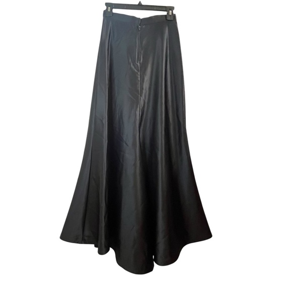 VTG Tadashi Shoji Black Elegant Formal Evening Trumpet Fishtail Maxi Skirt SZ 4P - Picture 5 of 15